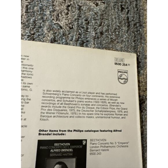 Alfred Brendel Beethoven Piano Concerto No. 4 - Philips 9500 254 Haitink 1976 - Picture 6 of 9